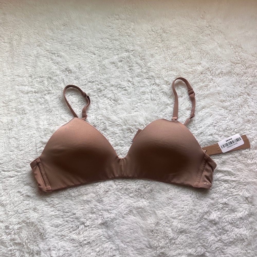 SKIMS Wireless Form Maternity Nursing Bra Sienna Brown PL-PLG-7704W Size 34A NEW